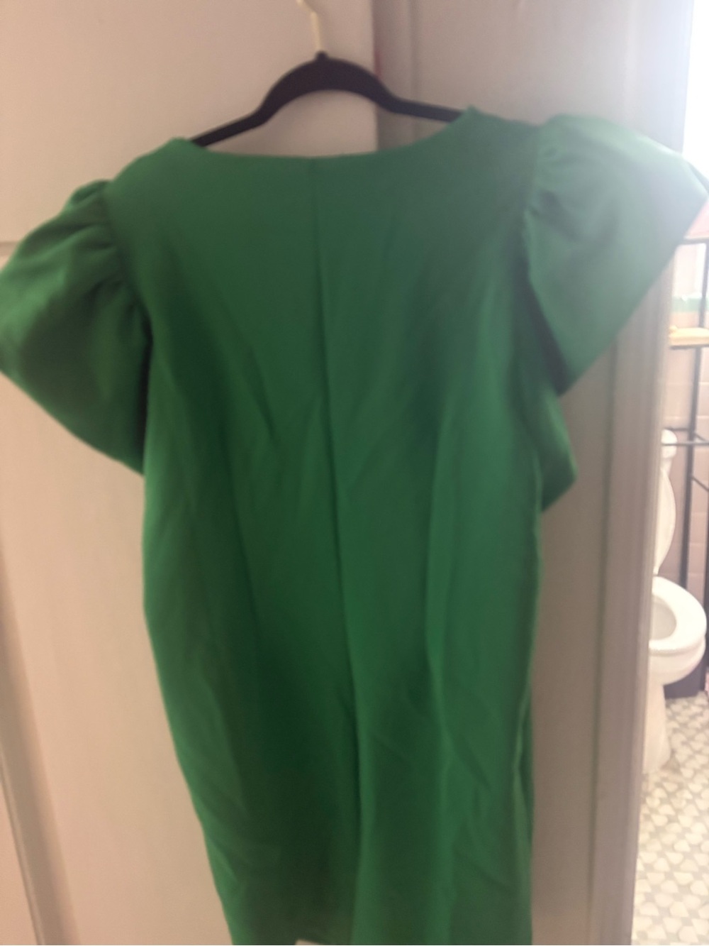 Nina Leonard Bright Green Ruffle Sleeve Blouse - Picture 2 of 2